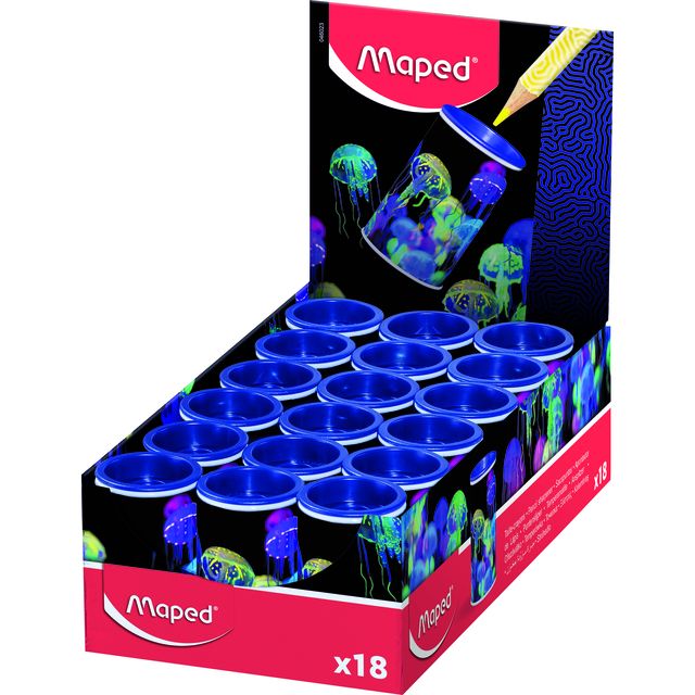 Maped - Bleistiftspitzer Deepsea Paradise 1-Loch-Display mit 18 Stück