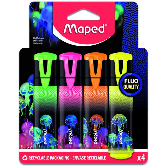 Maped -  Markeerstift  deepsea paradise set 4 kleuren