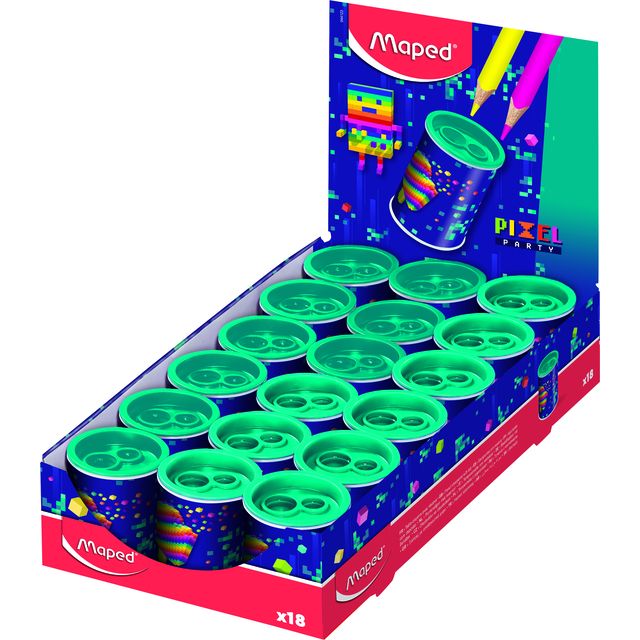 Maped -  Puntenslijper  pixel party display 18 stuks