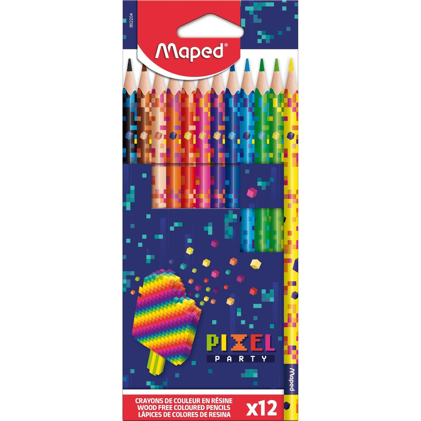 Maped -  Kleurpotlood  pixel party 12 kleuren