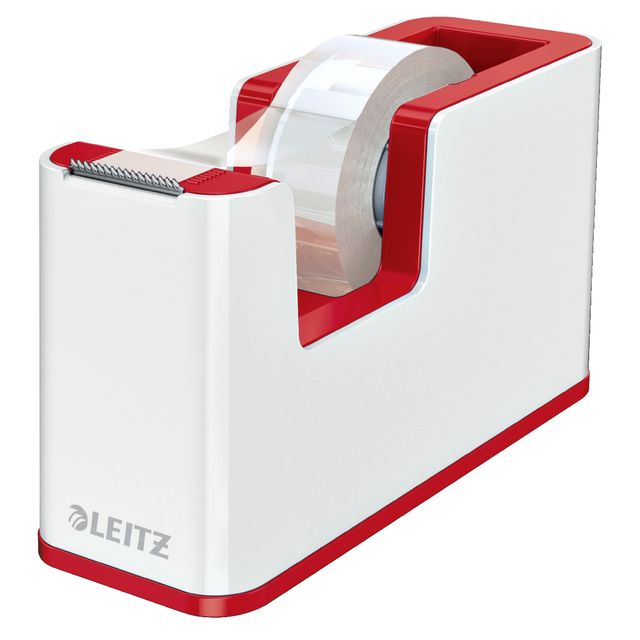 Leitz - Support de ruban adhésif WOW blanc/rouge