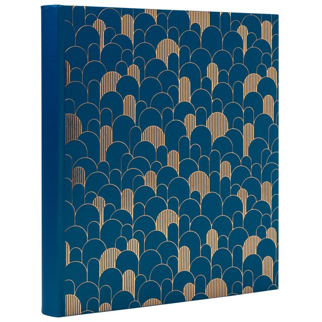 Exacompta - Fotoalbum 29x32cm 60 schwarze Seiten Néo Déco blau