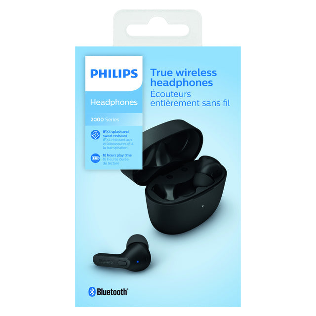 Philips - Oortelefoon philips in-ear tws tat2206 zwart