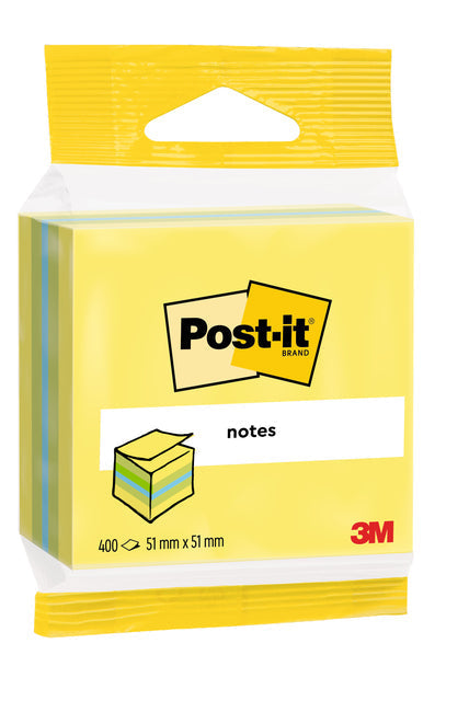 Post-it-memoblok 3m post-it 2012l 51x51mm Kubus ass Farbe