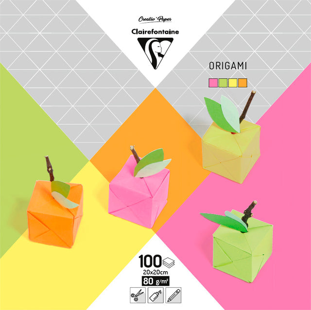 Clairefontaine - Origami Clairefontaine Neon 20x20cm 100V 70 Gramm