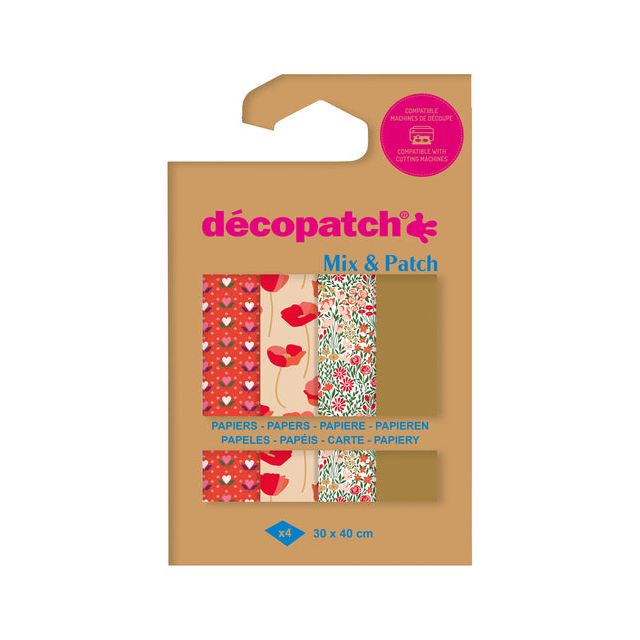 Decopatch - Hobbypapier décopatch 30x40 4v love in the meadow