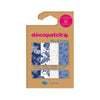 Décopatch - Papier hobby Décopatch 30x40cm lot de 4 feuilles thème Nuances de Bleu