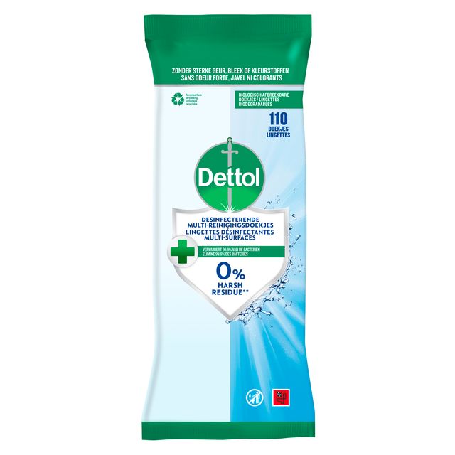 DETTOL - Lingettes nettoyantes Nettoyant antibactérien 110 pièces