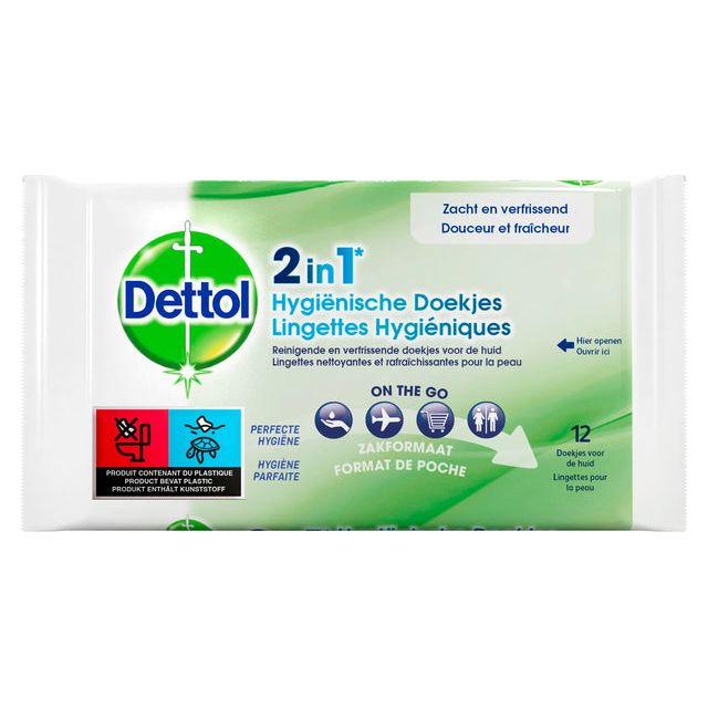 Dettol-Dettol Cleaning Wipes 2 en 1, paquet de 12 pièces