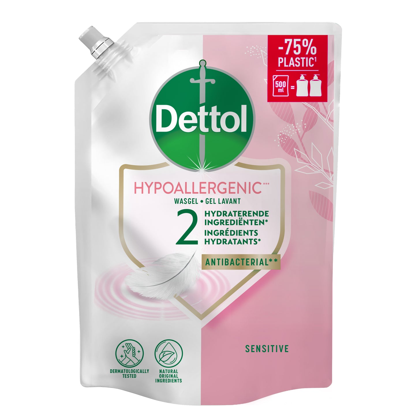 DETTOL - Handseife Sensitive antibakteriell, 500 ml Nachfüllung