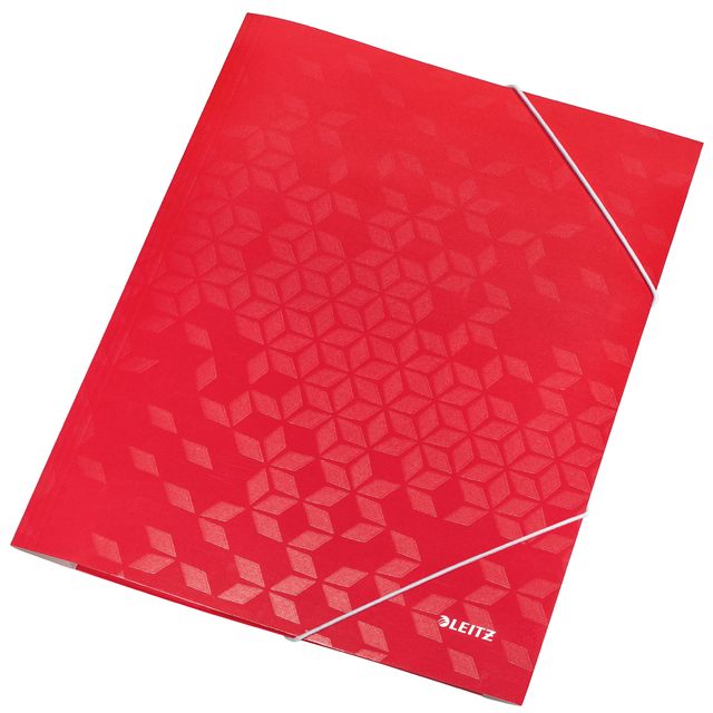 Leitz -  Elastomap  wow a4 3 kleppen rood