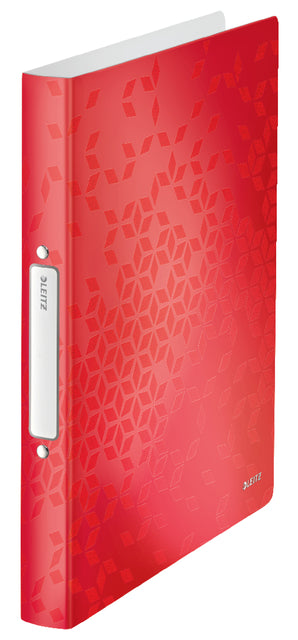 Leitz - Classeur à anneaux WOW A4 2 anneaux O-mechanism 25mm PP rouge