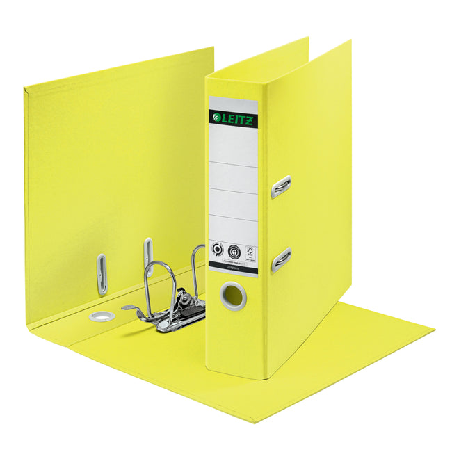 Leitz - Ordner 180° recycle 80 mm jaune | 10 pièces