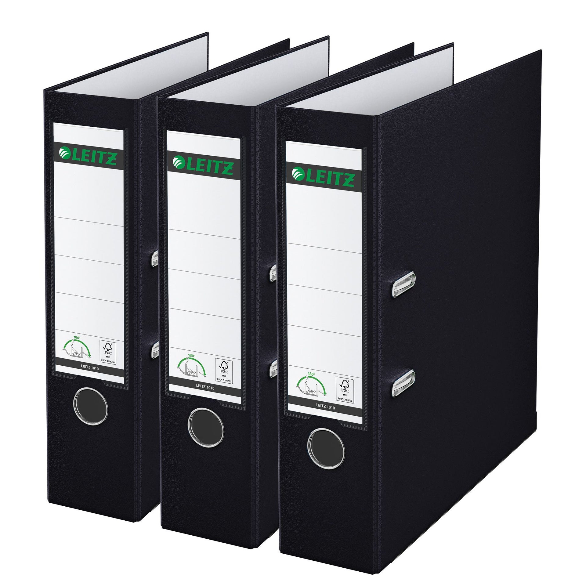 Leitz -  Ordner  180° 1080 3 stuks zwart | 6 stuks