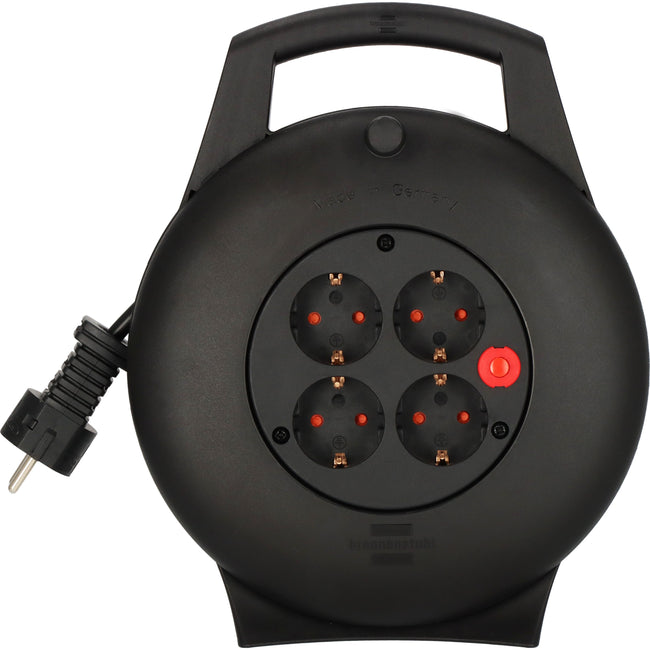 Brennerstuhl - Kabeltrommel 4vdg 10m schwarz