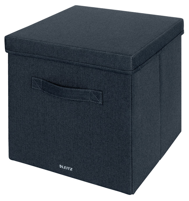 Leitz - Boîte de rangement tapissée avec couvercle 330x325x380mm gris 2 pcs