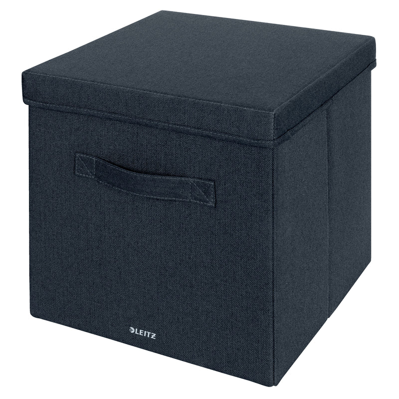 Leitz - Boîte de rangement tapissée avec couvercle 330x325x380mm gris 2 pcs