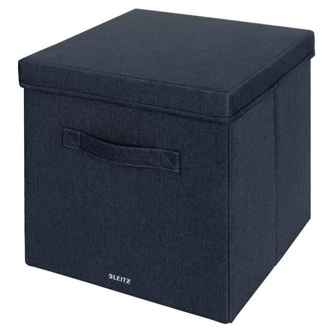 Leitz - Boîte de rangement tapissée avec couvercle 330x325x380mm gris 2 pcs