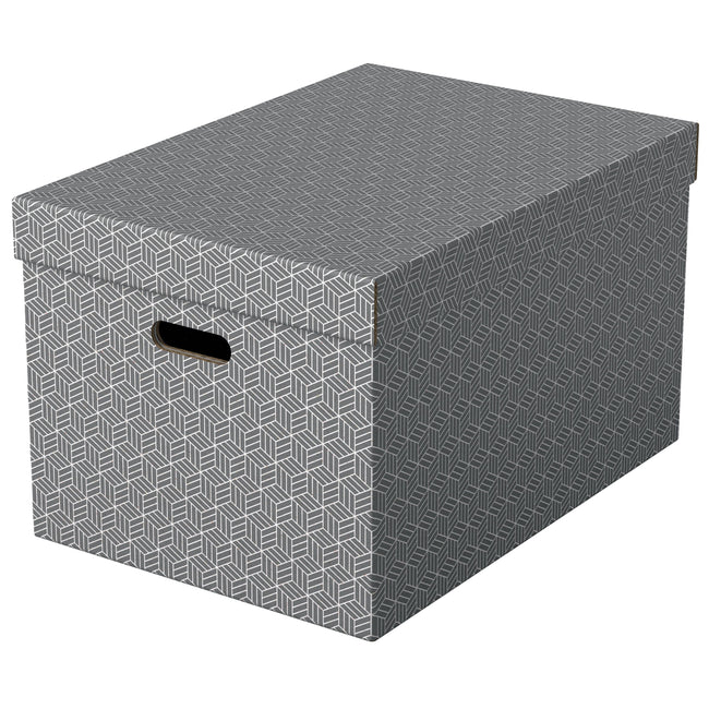 Esselte - Aufbewahrungsbox Home groß 355x305x510mm grau 3 Stück