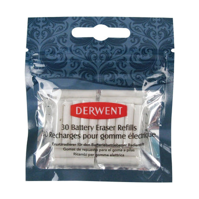 Derwent - Recharge de gomme à pile 30 pièces blanc | 18 pièces