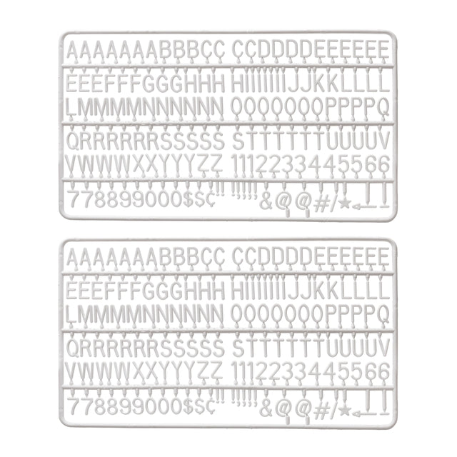 IEZZY catering and cate - Set de lettres pour tableau à lettres 2x150 blanc