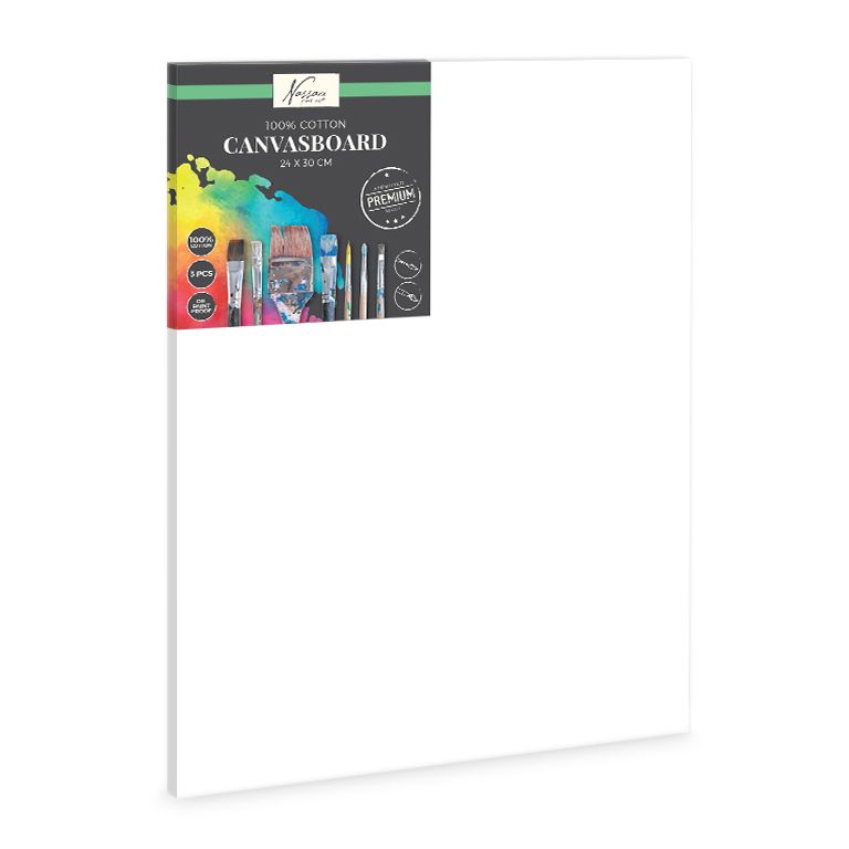 Nassau Fine Art -  Canvasboard  24x30cm 100% katoen 3 stuks