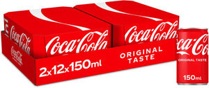 Coca-Cola -   frisdrank, mini blik van 15 cl, pak van 24 stuks