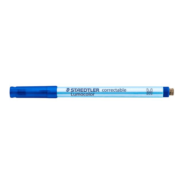 Staedtler - Feutre Lumocolor 305 non permanent corrigible M bleu | 10 pièces