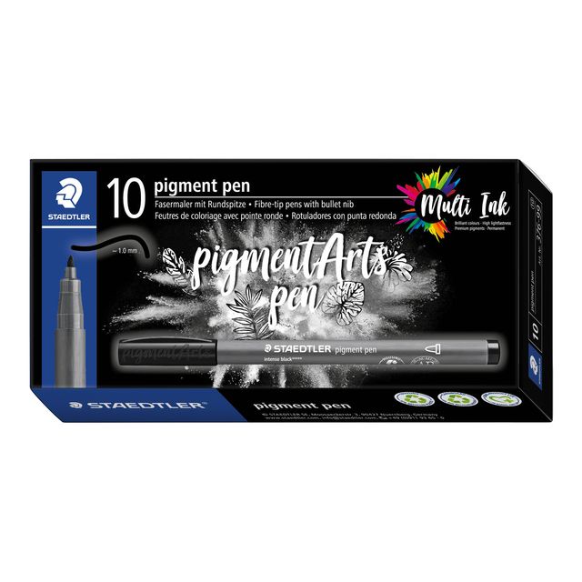 Staedtler -  Fijnschrijver pigment pen intens zwart
