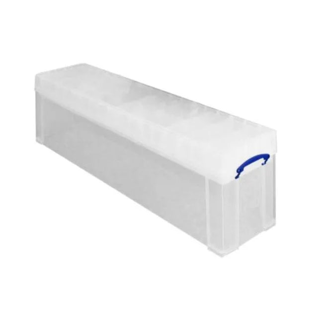 Really Useful Box - Boîte de rangement 77 litres 1201x270x355mm transparent blanc