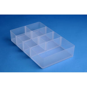 Vraiment utile - Séparateur de compartiments 9 litres 7 compartiments 345x215x70mm transparent