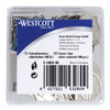 Westcott - Clips d'angle en aluminium couleur argent boîte de 100 pièces