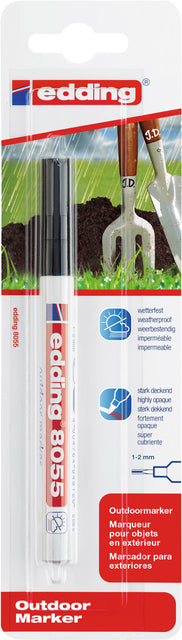 Edding - Feutre 8055 outdoor 1-2mm noir blister de 1 pièce
