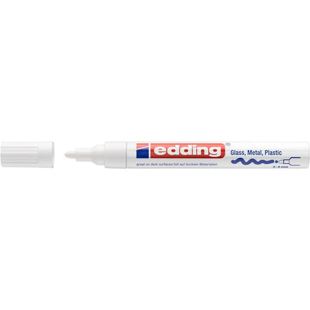 Edding -  Paintmarker  750 oliebasis 2-4mm crea wit | 10 stuks