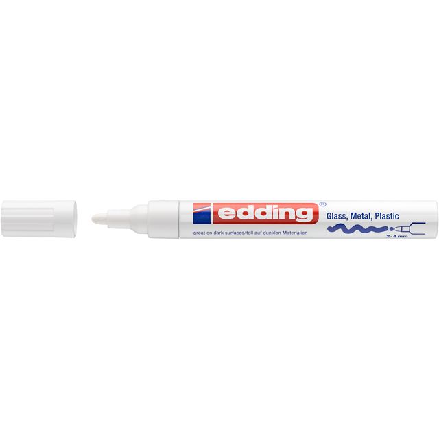 Edding -  Paintmarker  750 oliebasis 2-4mm crea wit | 10 stuks