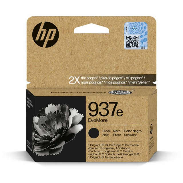 HP -  Inktcartridge 4S6W9NE 937E Evomore zwart