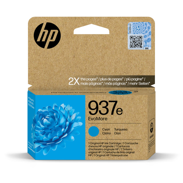 HP -  Inktcartridge 4S6W6NE 937E Evomore blauw