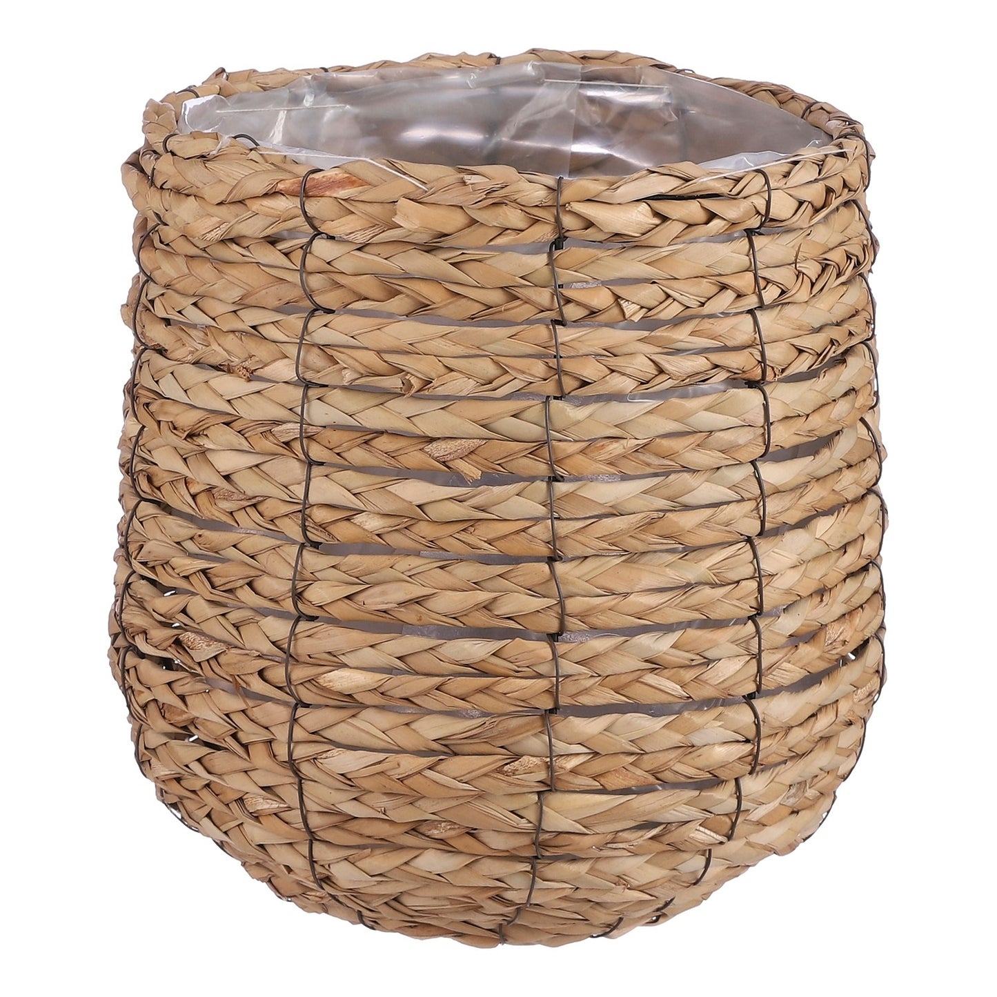 Mica Decorations - Panier à plantes mica avalon jonc de mer rond marron clair | 4 pièces