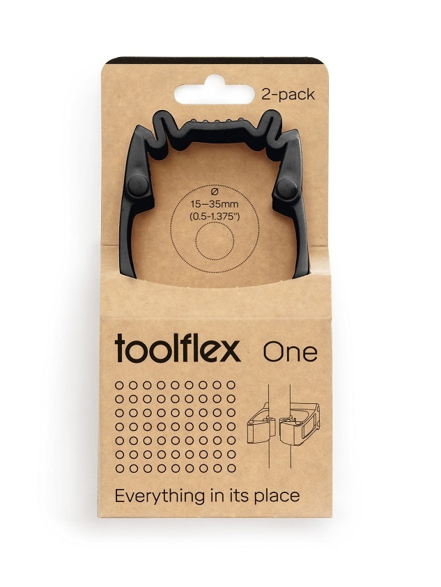 Toolflex - Support mural 1 2 pinces adapt 15 à 35 mm