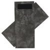 IEZZY -  Bestekzakje 190x85mm antraciet gemarmerd met zwart servet 500st