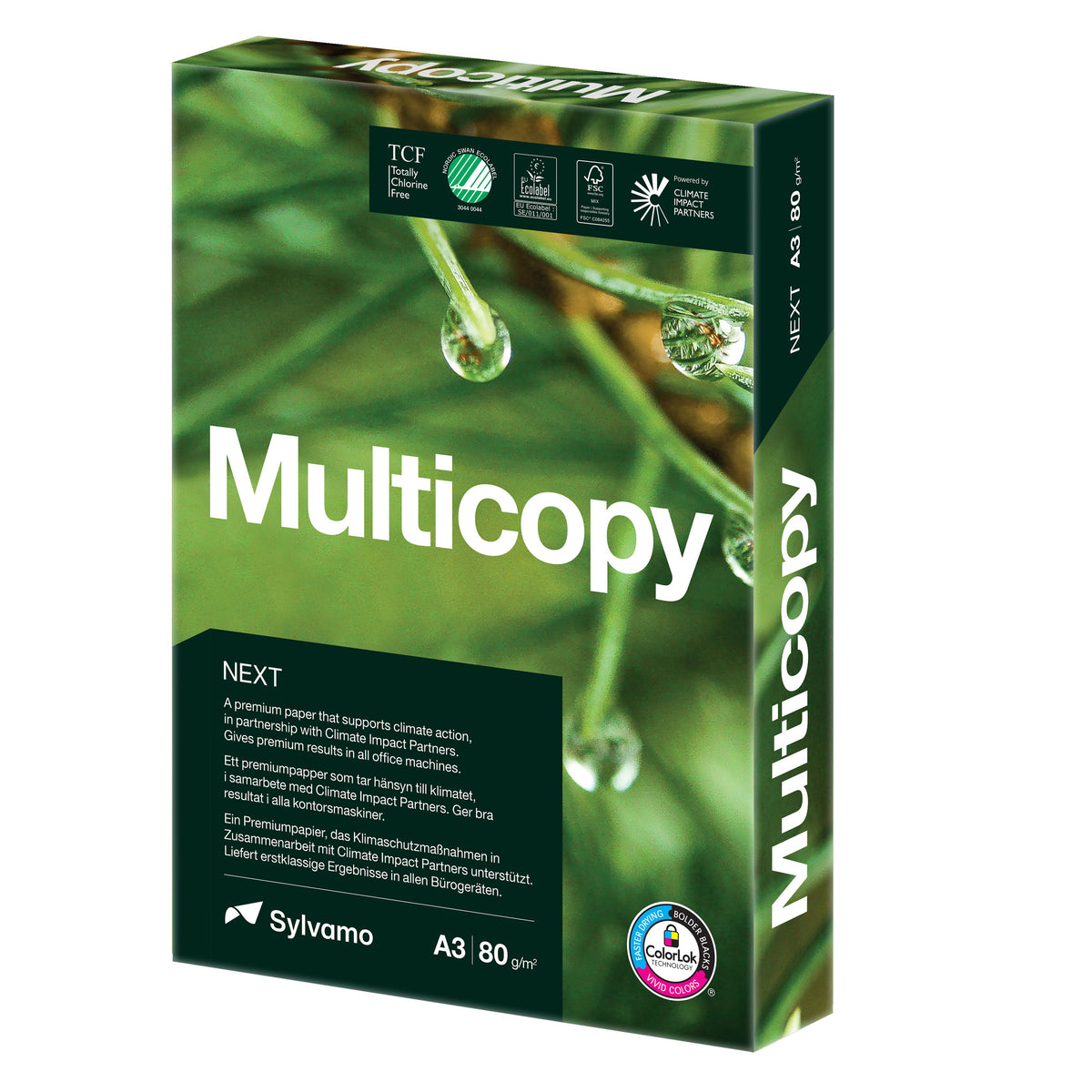 Multicopy - Papier copie NEXT A3 80gr blanc 500 feuilles | 3 pièces