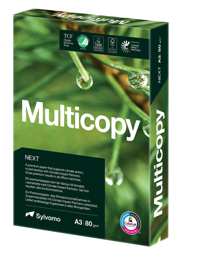 Multicopy - Papier copie NEXT A3 80gr blanc 500 feuilles | 3 pièces