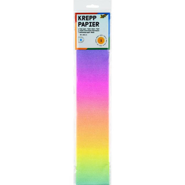 Folia Paper - Crep Paper Folia Regenbogen 250x50 cm 10 Farben