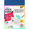 Folia Paper - Stickkarten Folia 17,5 x x24,5cm 300gr 10 Blatt sortiert