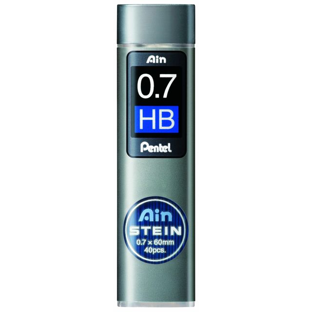 Pentel - Bleistiftmine Ain Stein HB 0,7 mm Tube mit 40 Stück