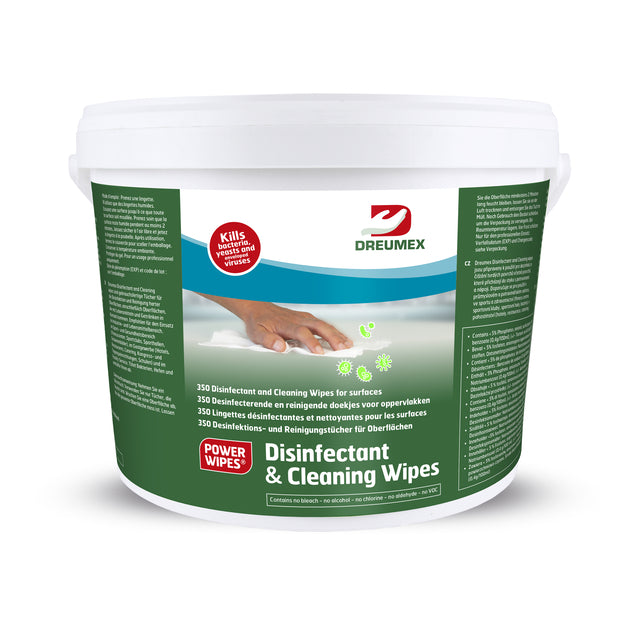 Dreumex - Lingettes désinfectantes Seau de nettoyage désinfectant 350 pièces blanc