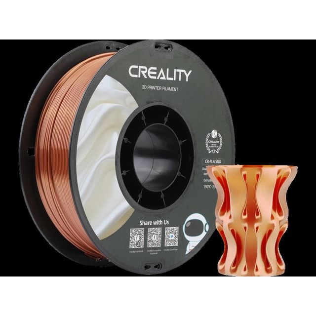 Creality - Filament 3D PLA 1.75mm Soie rouge cuivre 1kg