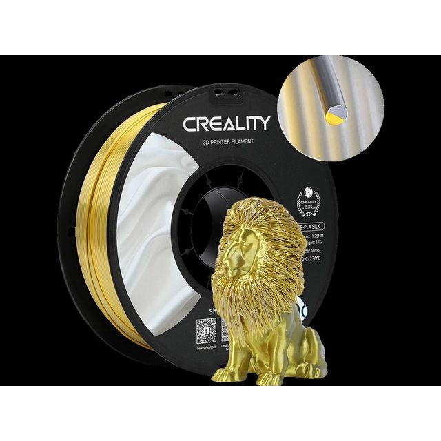 Creality - Filament 3D PLA 1.75mm Soie or argent 1kg