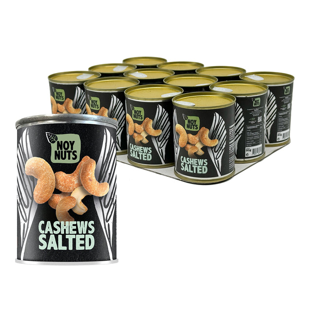 NoyNuts - Cashewnoten noynuts gezouten blik 40 gram | 12 stuks