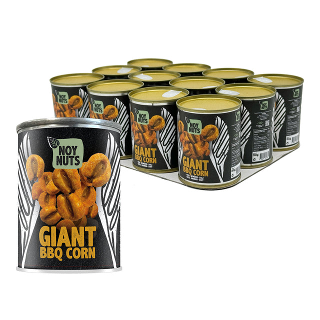NoyNuts - Grains de maïs BBQ géants en conserve 30 grammes | 12 pièces
